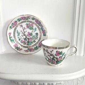 Vintage Royal Grafton Bone China Indian Tree Cup and Saucer England